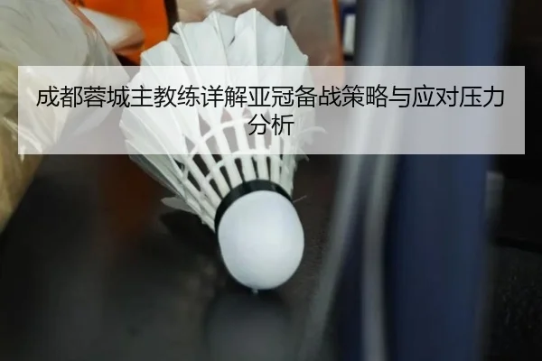 成都蓉城主教练详解亚冠备战策略与应对压力分析